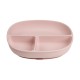 b.box Silicone Plate with Lid, Dishwasher & Microwave Safe, Blush