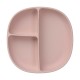 b.box Silicone Plate with Lid, Dishwasher & Microwave Safe, Blush