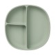 b.box Silicone Plate with Lid, Dishwasher & Microwave Safe, Sage