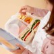 b.box Silicone Sandwich Pocket Reusable Pouch for Lunchbox, Berry