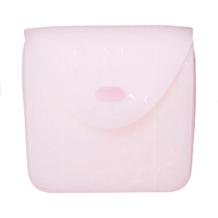 b.box Silicone Sandwich Pocket Reusable Pouch for Lunchbox, Berry