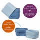 b.box Silicone Snack Cups Reusable, Oven & Freezer Safe, Ocean