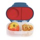 b.box Snackbox Mini Bento with 2 Leak Proof Compartments, Blue Blaze