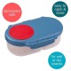 b.box Snackbox Mini Bento with 2 Leak Proof Compartments, Blue Blaze