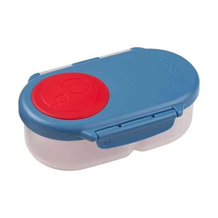 b.box Snackbox Mini Bento with 2 Leak Proof Compartments, Blue Blaze