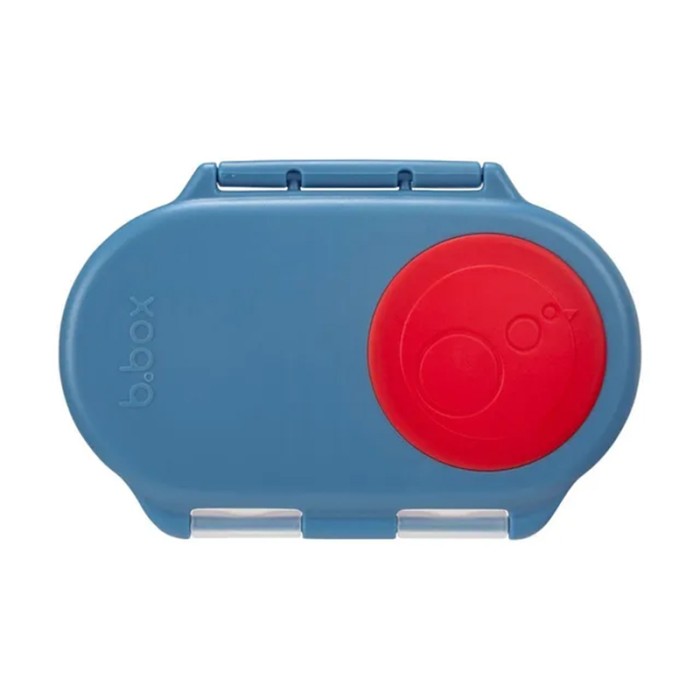 b.box Snackbox Mini Bento with 2 Leak Proof Compartments, Blue Blaze