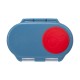 b.box Snackbox Mini Bento with 2 Leak Proof Compartments, Blue Blaze