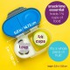 b.box Snackbox Mini Bento with 2 Leak Proof Compartments, Emerald Forest