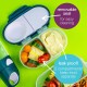 b.box Snackbox Mini Bento with 2 Leak Proof Compartments, Emerald Forest