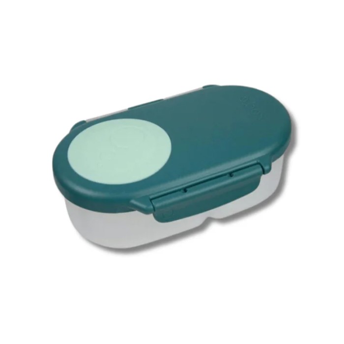 b.box Snackbox Mini Bento with 2 Leak Proof Compartments, Emerald Forest