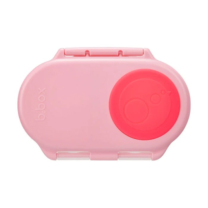 b.box Snackbox Mini Bento with 2 Leak Proof Compartments, Flamingo Fizz Pink