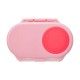 b.box Snackbox Mini Bento with 2 Leak Proof Compartments, Flamingo Fizz Pink