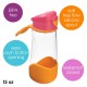 b.box Sport Spout Bottle, Tilt & Sip, Strawberry Shake Pink Orange 450ml