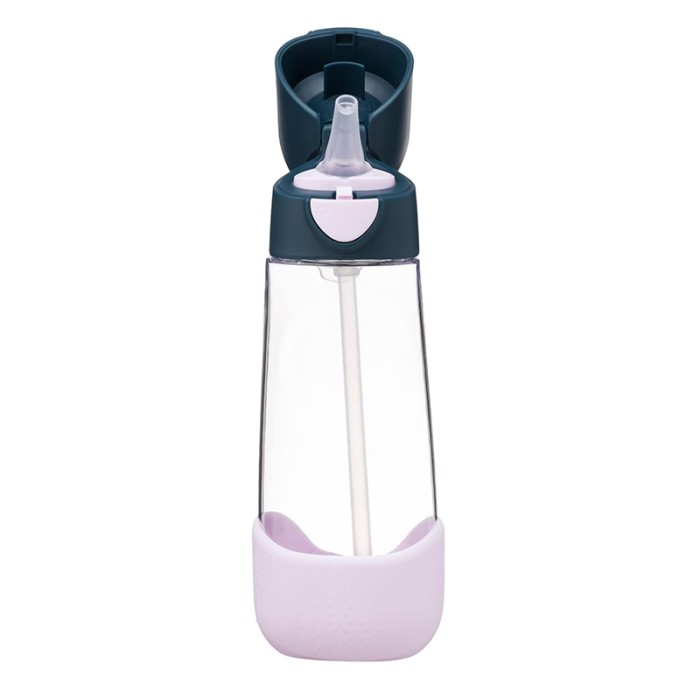 b.box Tritan Drink Bottle, Leak Proof Lid, Indigo Rose 600ml