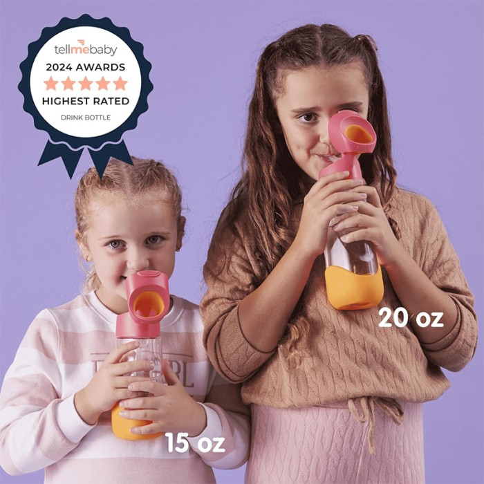 b.box Tritan Drink Bottle, Leak Proof Lid, Lilac Pop 450ml