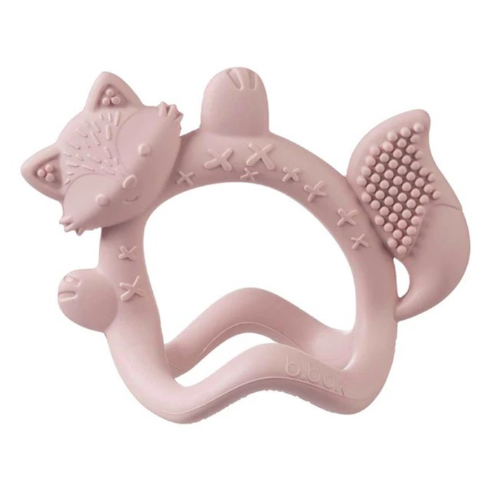 b.box Wrist Teether Blush, Soft Silicone