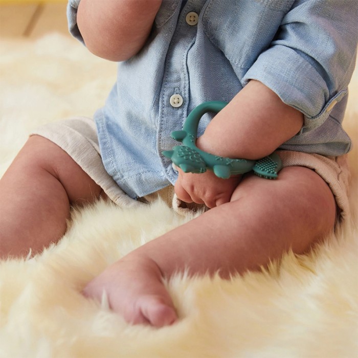 b.box Wrist Teether Sage, Soft Silicone