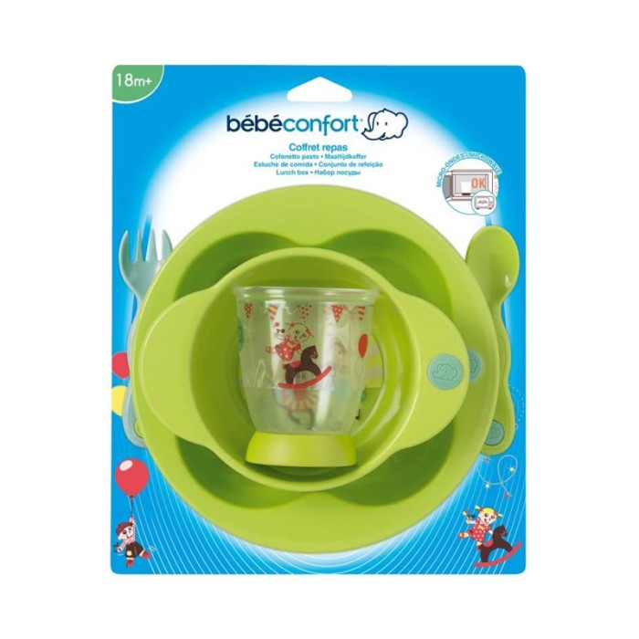 Bebe Confort Decorated Dishes Set Green