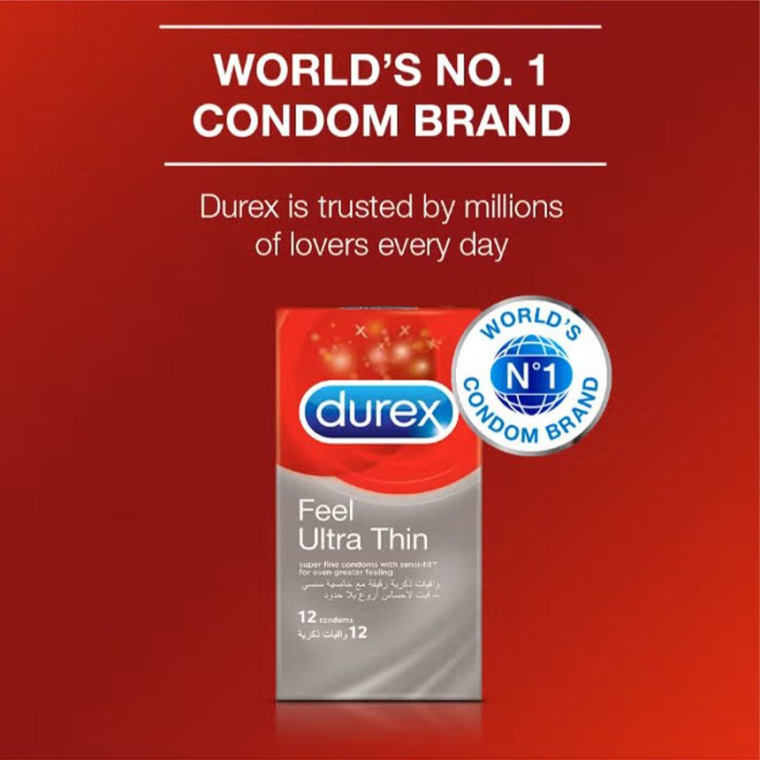 Durex Fetherlite Ultra Feel Ultra Thin Condom 12's LRC-165-0