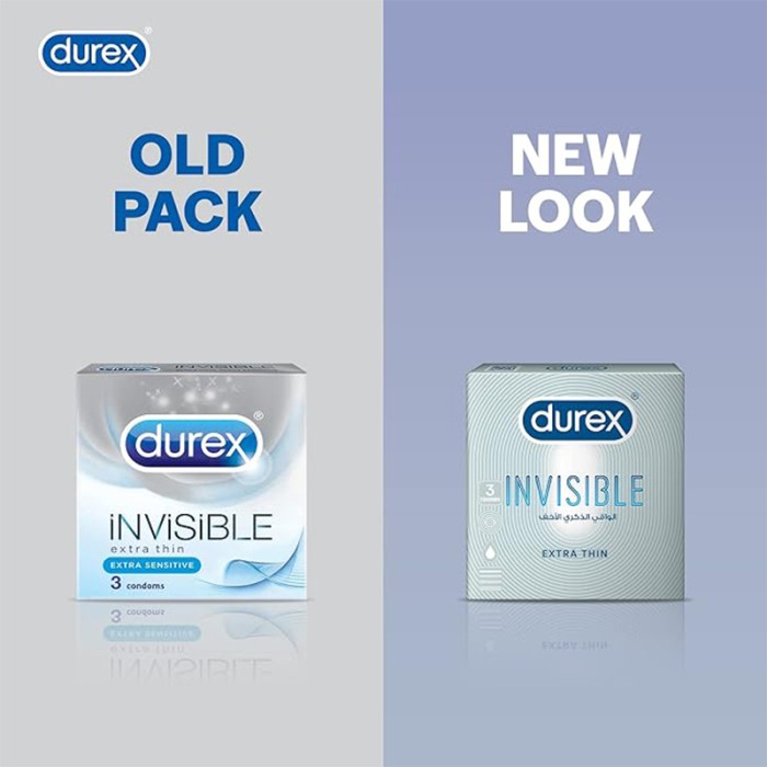 Durex Invisible Condom 3's LRC-5052197050707-0