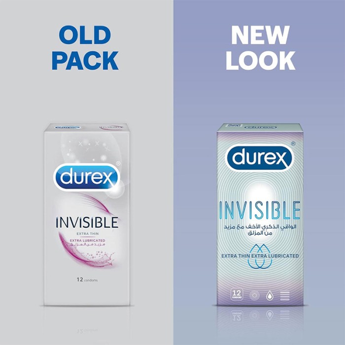 Durex Invisible Extra Lubricated Condom 12's LRC-5052197052350-0