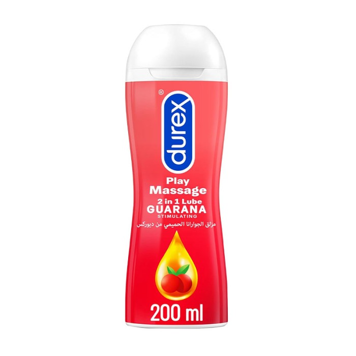 Durex Play Massage Gel Stimulant 2 In 1 Intimate Lubricant With Guarana 200 ml LRC-46210-0