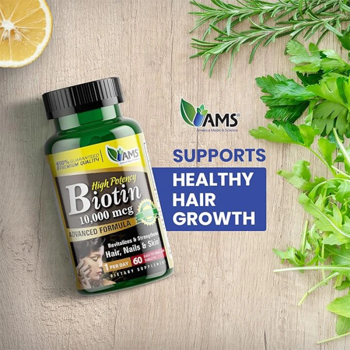 AMS Biotin 10000mcg Tablets 60's