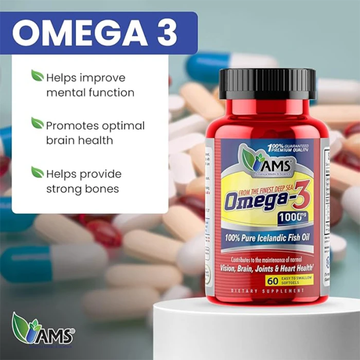 AMS OMEGA 3 1000mg Softgels 60's