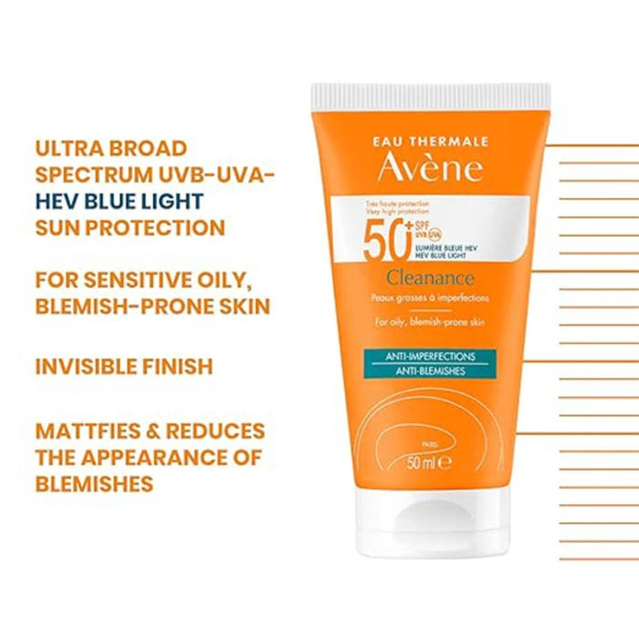 أفين واقي شمس كلينانس SPF50، 50 مل