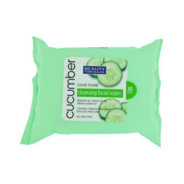 Beauty Formulas Cucumber Extract Facial Wipes 30'S