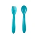 Babyjem Baby Spoon and Fork Set, 12+ Months, Blue