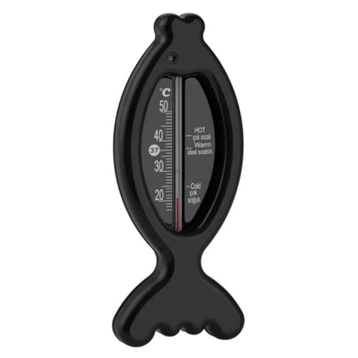 Babyjem Bath & Room Thermometer for Babies, Black, 0 Months+