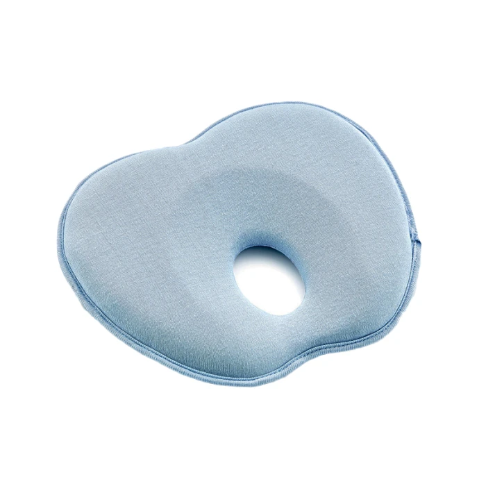 Babyjem Flat Head Pillow, 0-6 Months, Blue