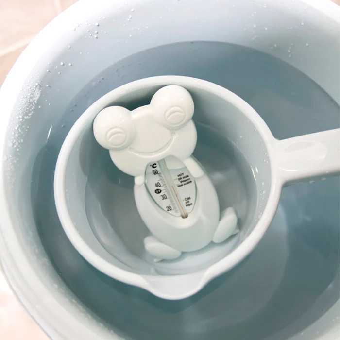 Babyjem Frog Bath & Room Thermometer for Babies, Turquoise, 0 Months+