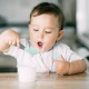 Babyjem Plastic Angled Fork & Spoon Set, 6+ Months, Green