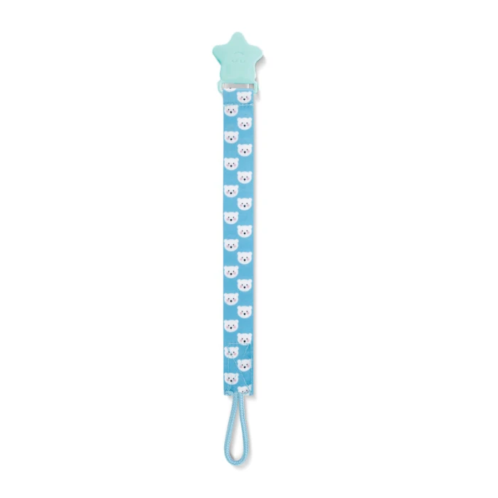 Babyjem Print Pacifier Holder, Blue, 0 Months+