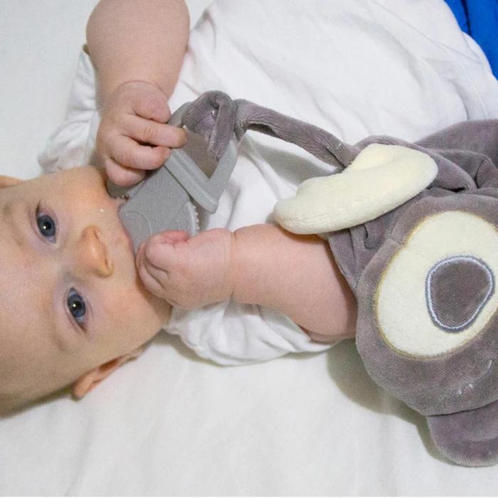 Babyjem Sleep Buddy with Teether, 0+ Months, Grey