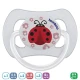 Bambino Butterfly Shape Patterned Body Orthodontic Soother Red And White 18+ Months