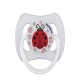 Bambino Butterfly Shape Patterned Body Orthodontic Soother Red And White 18+ Months