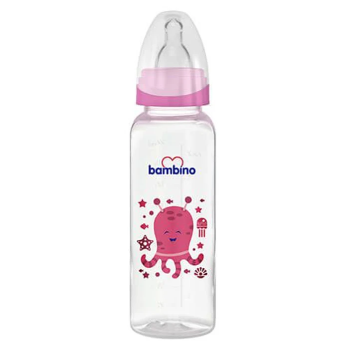 Bambino Classic PP Feeding Bottle 250 ml Pink