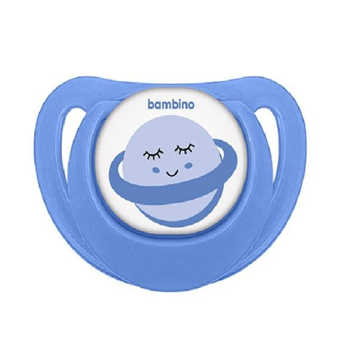 Bambino Fit Shape Patterned Body Orthodontic Soother Blue And White 0 to 6 Months