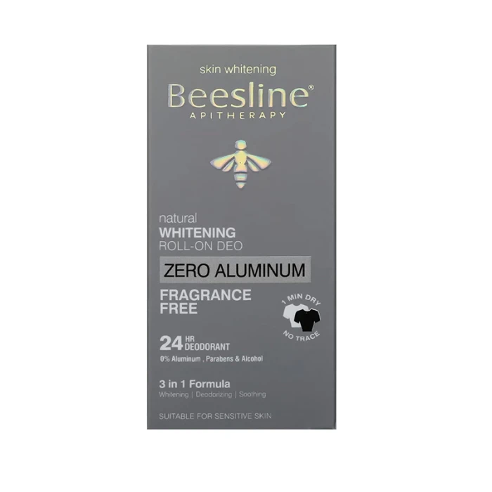 Beesline Men Whitening Roll-On Zero Aluminum Fragrance Free 50ml