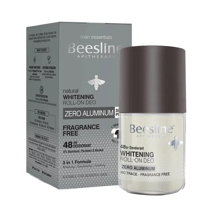 Beesline Men Whitening Roll-On Zero Aluminum Fragrance Free 50ml