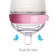 Comotomo Natural Feel Baby Bottle 250ml – Pink & White
