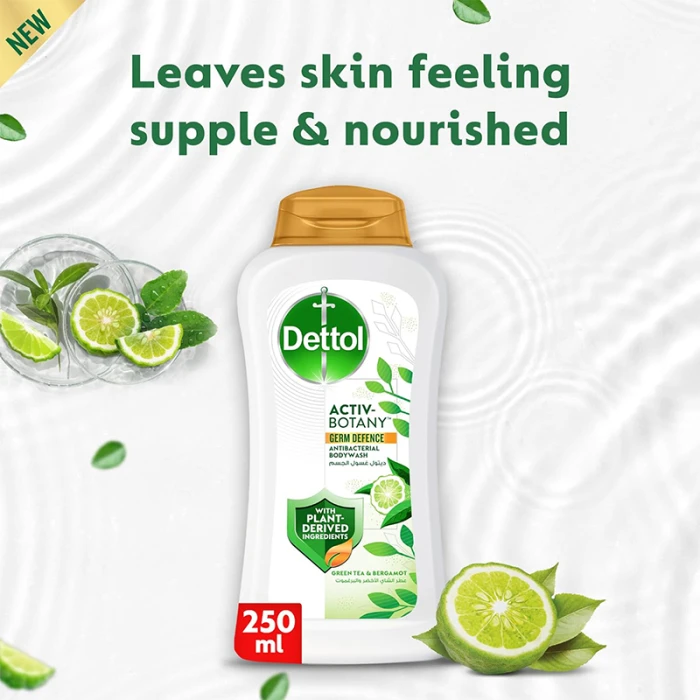 Dettol Shower Gel Green Tea and Bergamot 250ml