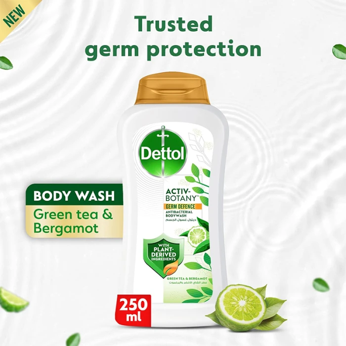 Dettol Shower Gel Green Tea and Bergamot 250ml
