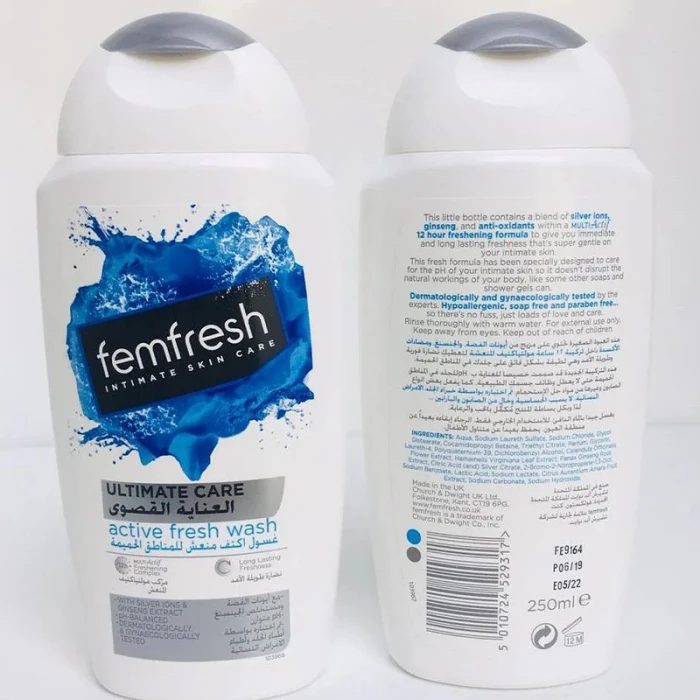 FemFresh Ultimate Care Active Fresh Wash 250ml