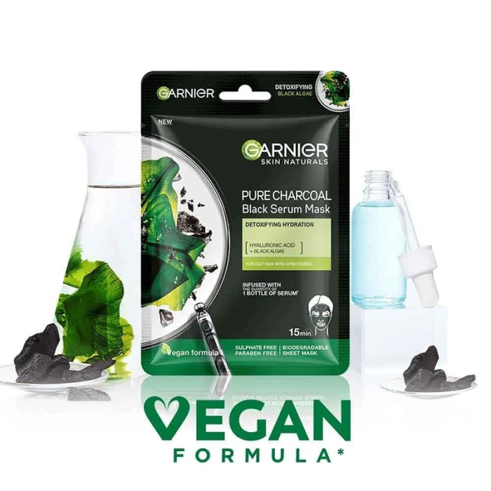 Garnier Skin Active Hydrating Face Tissue Mask Pure Charcole