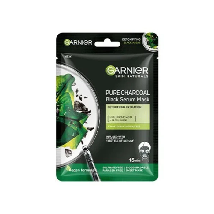 Garnier Skin Active Hydrating Face Tissue Mask Pure Charcole
