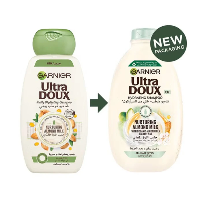 Garnier Ultra Doux Hydrating Shampoo Almond Milk/Agave Nectar 400ml